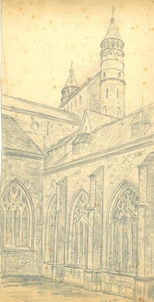 O.L.Vr.kerk pandhof, 22 januari 1928